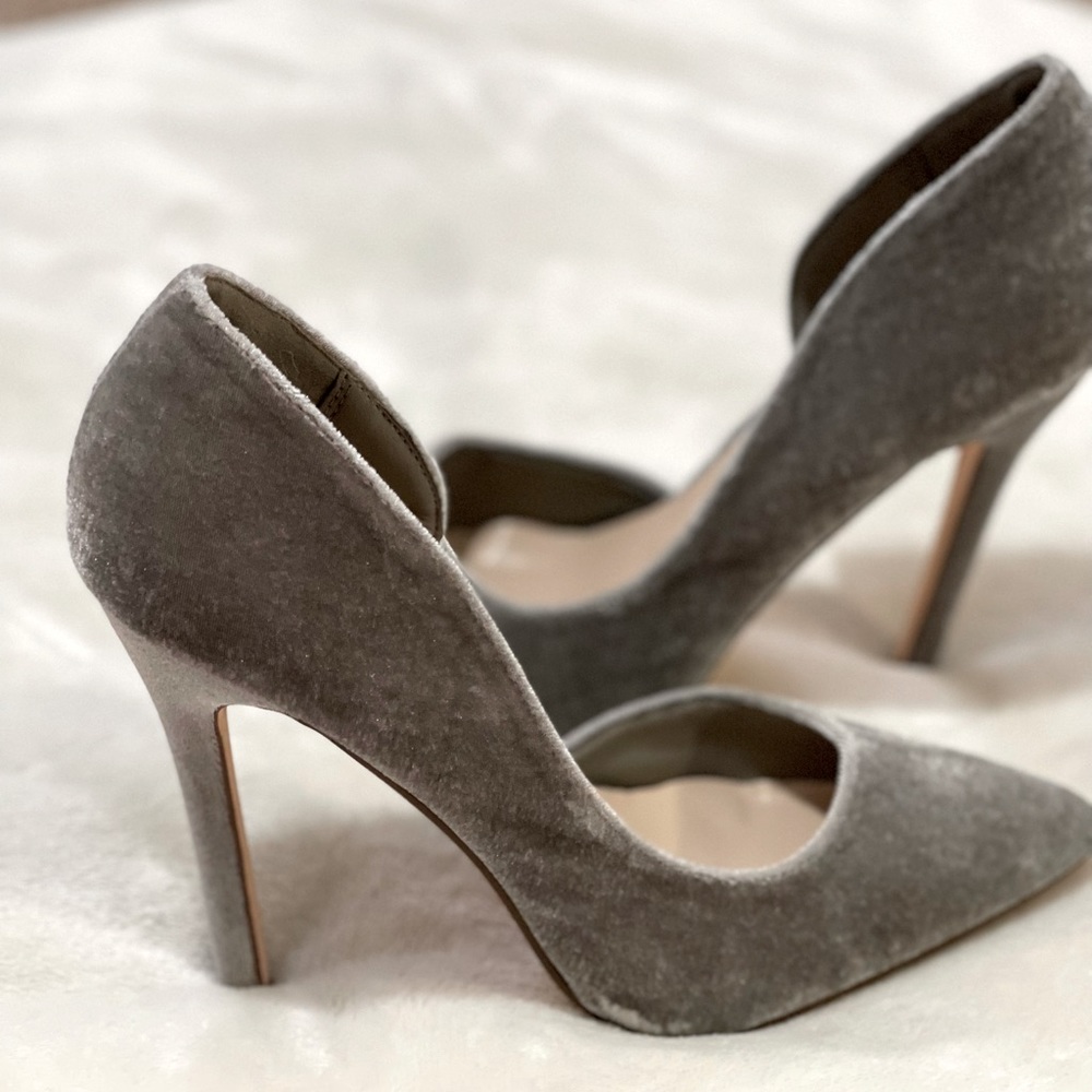 Grey Suede Pumps
